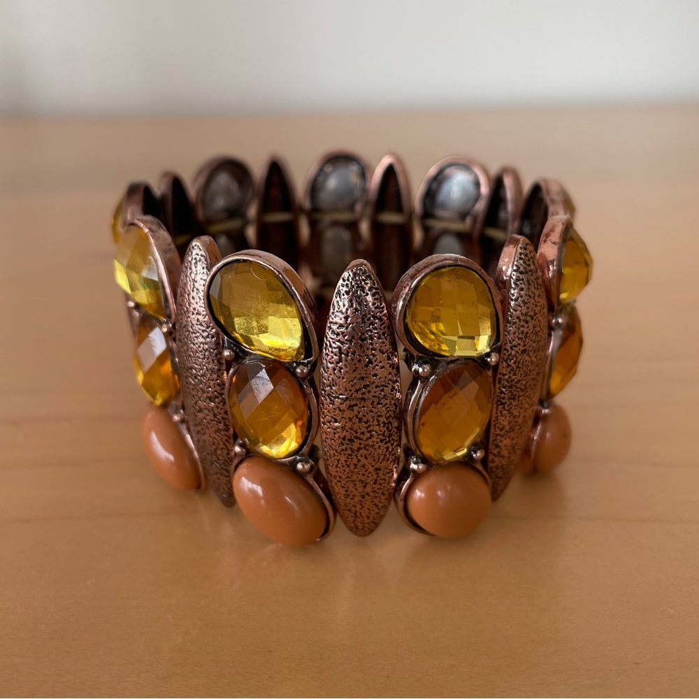 Muti-Stretch Bracelet in Multi-Colour Beads